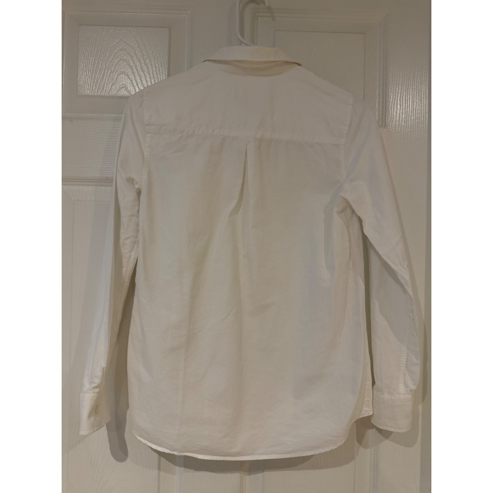 Sezane Tomboy Shirt White Organic Cotton Button Down Long Sleeve Top FR 34 US 2 - Picture 2 of 8